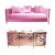 Reflection Kaleidoscope Sofa Gold - Light Pink Velvet