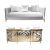 Reflection Kaleidoscope Sofa Gold - White Velvet