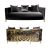 Reflection Kaleidoscope Sofa Gold - Black Velvet Reflection Kaleidoscope Sofa Gold - Black Velvet