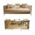 Reflection Kaleidoscope Sofa Gold - Champagne Velvet Reflection Kaleidoscope Sofa Gold - Champagne Velvet