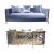 Reflection Kaleidoscope Sofa Gold - Dusty Blue Velvet Reflection Kaleidoscope Sofa Gold - Dusty Blue Velvet
