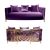 Reflection Kaleidoscope Sofa Gold - Eggplant Velvet Reflection Kaleidoscope Sofa Gold - Eggplant Velvet