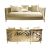 Reflection Kaleidoscope Sofa Gold - Ivory Velvet