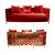 Reflection Kaleidoscope Sofa Gold - Red Velvet