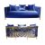 Reflection Kaleidoscope Sofa Gold - Royal Blue Velvet