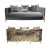 Reflection Kaleidoscope Sofa Gold - Silver Velvet