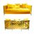 Reflection Kaleidoscope Sofa Gold - Yellow Velvet