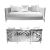 Reflection Kaleidoscope Sofa Silver - White Velvet