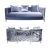 Reflection Kaleidoscope Sofa Silver - Dusty Blue Velvet Reflection Kaleidoscope Sofa Silver - Dusty Blue Velvet