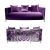 Reflection Kaleidoscope Sofa Silver - Eggplant Velvet Reflection Kaleidoscope Sofa Silver - Eggplant Velvet