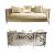 Reflection Kaleidoscope Sofa Silver - Ivory Velvet
