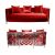 Reflection Kaleidoscope Sofa Silver - Red Velvet