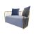 Reflection Accent Loveseat Bars Gold - Dusty Blue Velvet