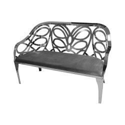 Reflection Loveseat Butterfly Silver - Silver Velvet