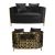 Reflection Loveseat Kaleidoscope Gold - Black Velvet Reflection Loveseat Kaleidoscope Gold - Black Velvet