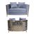 Reflection Loveseat Kaleidoscope Gold - Dusty Blue Velvet Reflection Loveseat Kaleidoscope Gold - Dusty Blue Velvet
