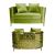 Reflection Loveseat Kaleidoscope Gold - Moss Velvet