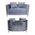 Reflection Loveseat Kaleidoscope Silver - Dusty Blue Velvet Reflection Loveseat Kaleidoscope Silver - Dusty Blue Velvet