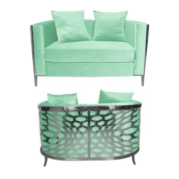 Reflection Loveseat Kaleidoscope Silver - Mint Velvet