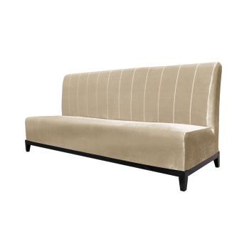 Velvet Sofa 7' with Lines Champagne