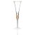 Champagne Flute Rhinestone Gold Rim (Rack of 25)