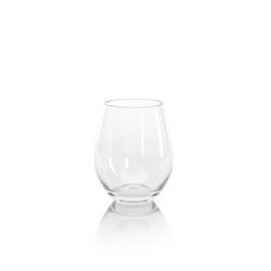 Clear Plastic Stemless Wine Glass (Rack 25) (10 oz)