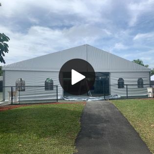 Outdoor Venue Conversion with 82x200 Structure Tent at Boca West Country Club