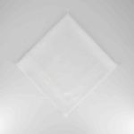 White Monarch napkin with clean solid fabric finish, neatly folded in a triangle on a white plate for classic weddings and formal event tables