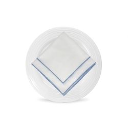 Monarch Napkin - White Blue