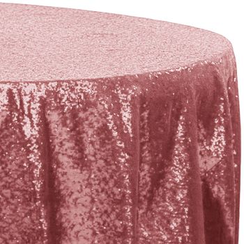 Mini Sequins - Rose - 108" Round