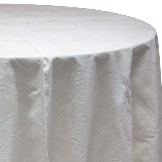 Cream Milos event tablecloth with subtle textured weave for weddings, receptions, and elegant table décor