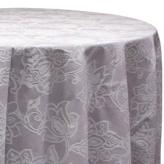 Lavender Milos event tablecloth with subtle textured weave for weddings, bridal showers, and elegant spring décor
