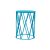 Arrow Drum Metal Side Table Large Blue