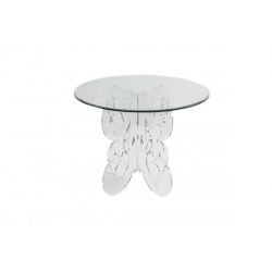 Crystal Dining Table 36” Round Glass Top