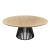 Bohemian Dining Table 72" Round Wood (Black Base)