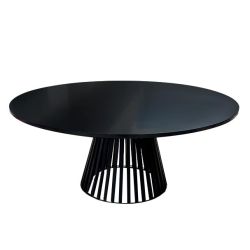 Bohemian Dining Table 72" Round Black