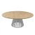 Bohemian Dining Table 72" Round Wood (White Base)