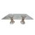 Lilou Reflection Dining Table Gold Top Glass Rectangular 4'x8' Lilou Reflection Dining Table Gold Top Glass Rectangular 4'x8'