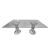 Lilou Reflection Dining Table Silver Top Glass Rectangular 4'x8' Lilou Reflection Dining Table Silver Top Glass Rectangular 4'x8'