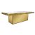 Modern Line Dining Table Rectangular Gold 48"x96" White Top Modern Line Dining Table Rectangular Gold 48"x96" White Top