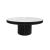 Modern Line Dining Table Round Black 72" White Top Modern Line Dining Table Round Black 72" White Top