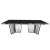 Varona Reflection Dining Table Frame Silver (Acrylic Black Top)