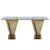 Reflection Highboy Table Pyramid Circle Design 48"x96" Gold Rectangular Glass top
