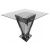 Reflection Highboy Table Pyramid Circle Design Silver 72"x72" Glass top