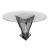 Reflection Highboy Table Pyramid Circle Design Silver 72" Round Glass top