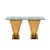 Reflection Highboy Table Pyramid Gold 24"x96" Glass top