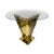 Reflection Highboy Table Pyramid Gold 48" Round Glass top