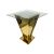 Reflection Highboy Table Pyramid Gold 48"x48" Glass top