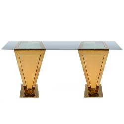 Reflection Highboy Table Pyramid Gold 48"x96" Glass top