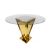 Reflection Highboy Table Pyramid Gold 60" Round Glass top